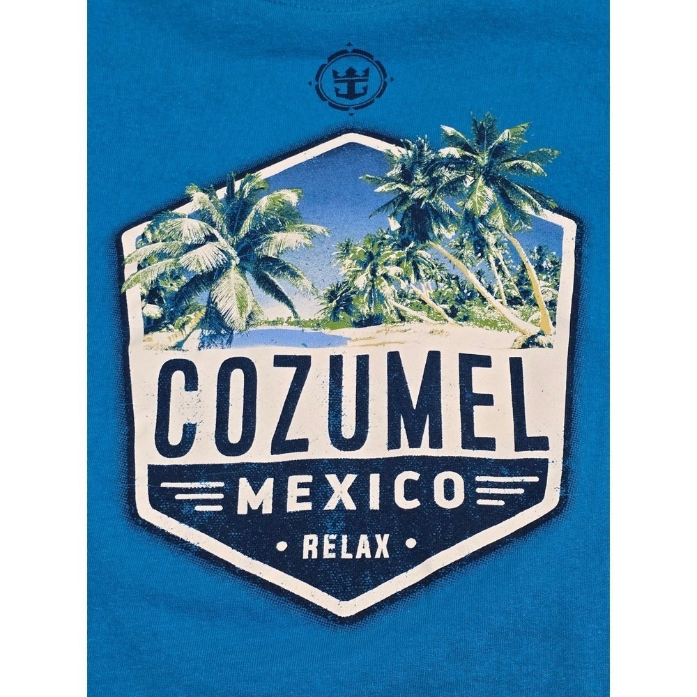 Royal Caribbean Cozumel Mexico Tropical Palm Tree Graphic T Shirt Size 2XL /0152